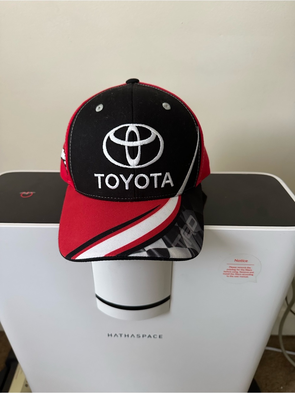 Toyota Red & Black Embroidered Logo Racing Cap